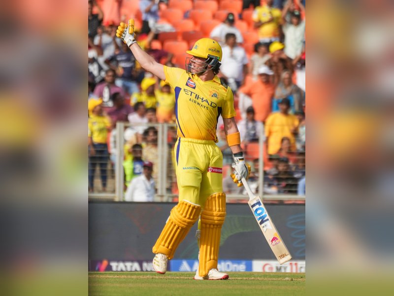 It's an honour to be compared to AB de Villiers, but I want to be my player, says Chennai Super Kings' Dewald Brevis as he stars in their 83-run victory over Gujarat Titans at teh Narendra Modi Stadium in Ahmedabad on Sunday. IANS Photos
