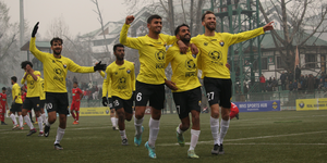 Real Kashmir FC continue unbeaten streak with a commanding victory over Shillong Lajong FC (Photo Credit: I-League)