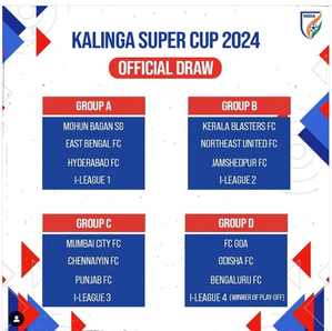Mohun Bagan, East Bengal in same group as draw conducted for 2023-24 edition of Kalinga Super Cup football championship to be played in Odisha from January 9 to 28, 2024. Photo credit: AIFF