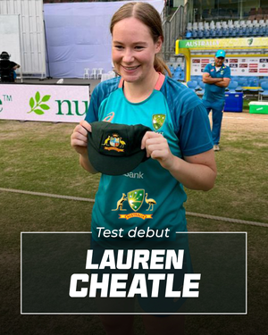 Lauren Cheatle finally makes her Test debut after four shoulder surgeries, skin cancer scare (Photo Credit: @AusWomenCricket)
