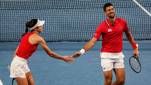 Novak Djokovic and Olga Danilovic register dramatic doubles win to help Serbia beat China in the United Cup mixed teams tennis event in Perth on Sunday night. Photo credit: ATP