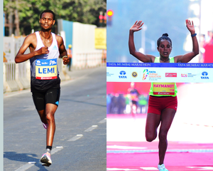 मुंबई मैराथन में गत चैंपियन इथियोपियाई हेले लेमी बेरहानु और एंकियालेम हेमैनोट सुर्खियों में