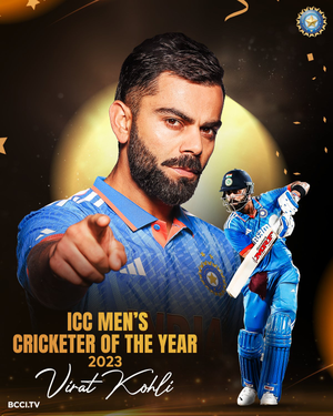 Virat Kohli awarded ICC Men’s ODI Cricketer of the Year 2023 (Photo Credit: BCCI)