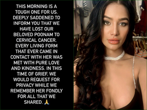 Controversial actress-model Poonam Pandey succumbs to cancer at 32