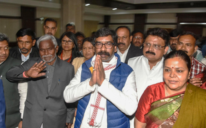 Ranchi: Former Jharkhand chief minister and JMM leader Hemant Soren come out form State Assembly premises after take part in the trust vote