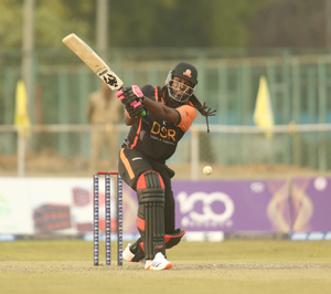 ‘Universe Boss’ Chris Gayle's 94 in vain as VVIP Uttar Pradesh beat Telangana Tigers by 45 runs in Indian Veteran Premier League (IVPL) at the Shaheed Vijay Singh Pathik Sports Complex, in Greater Noida on Monday. 