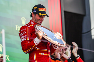 Carlos Sainz of Ferrari storms to victory amid drama in Australia; Max Verstappen retires, Russell crashes out in Formula 1's Australian Grand Prix in Melbourne on Sunday. Photo credit: Formula1@X