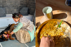 Rubina Dilaik unwinds in Himachal, spends some 'paw' time and enjoys dal-chawal-raita