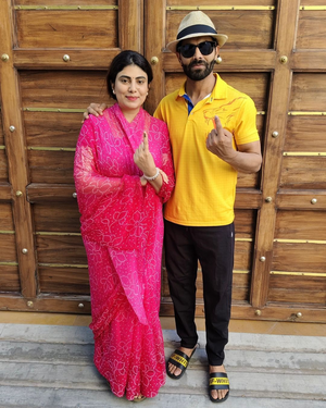 ‘My vote, my right,’: Ravindra Jadeja casts his vote in Jamnagar Photo credit: Ravindra Jadeja/Instagram