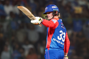 Half-centuries by Jake Fraser-McGurk, Abishek Porel and Tristan Stubbs’ 41 propel Delhi Capitals to 221/8 against Rajasthan Royals in Match 56 of Indian Premier League (IPL) 2024 at the Arun Jaitley Stadium in New Delhi on Tuesday. IANS Photos