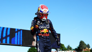 Red Bull driver Max Verstappen grabs unexpected pole position; equals Senna's record for most consecutive pole positions in Imola. Photo credit: Formula 1 @X 