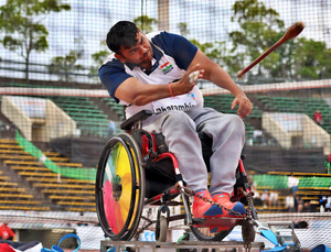 Dharambir bags bronze in Men's Club Throw F51 with Asian record in the 2024 World Para-Athletics Championships in Kobe, Japan, on Wednesday. SAI MEdi
