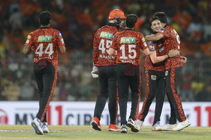 Shahbaz Ahmed and Abhishek Sharma  star as Sunrisers Hyderabad set up title clash with Kolkata Knight Riders after beating Rajasthan Royals by 36 runs in Qualifier 2 at the M.A Chidambaram Stadium in Chennai on Friday. IANS Photos