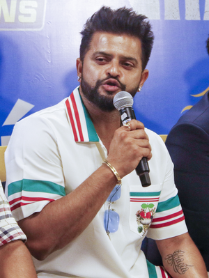 Former cricketer Suresh Raina at an event of the World Championship of Legends in New Delhi. (file photo)