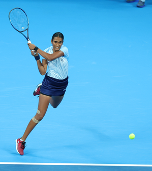 Rutuja Bhosale and Fangran clinch dominant victory in the International Tennis Federation (ITF) Women's 35,000 (ITF W35) tournament in Tauste in Spain on Saturday. 