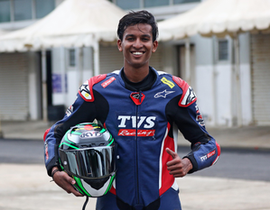 Double delight for Pune teenager Sarthak Chavan in  Pro-Stock categories of Indian National Motorcycle Racing Championship 2024 at the Madras International Circuit, in Chennai, on Saturday. Photo credit: FMSCI