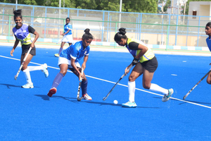 Karnataka, Tamil Nadu, Andhra Pradesh make winning start in the 2nd Hockey India Junior Women and Men South Zone Championship 2024 in Kadapa (A.P.)