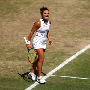 Jasmine Paolini outlasts Donna Vekic in record-breaking semifinal in women's singles at the Wimbledon 2024 in London on Thursday. Photo credit: WTA