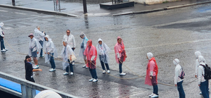 Rain plays hide & seek before Opening Ceremony of the 2024 Olympic Games in Paris on Friday. IANS Photo 