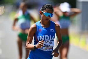 Indians falter in men's, women’s 20km race walk as Athletics competitions start in 2024 Olympic Games in Paris, France, on Thursday. IANS Photos