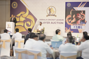 All-rounder M.S. Akhil bags highest paycheck in Kerala League Player Auction held in Thiruvananthapuram on Saturday. Photo credit: KSCA