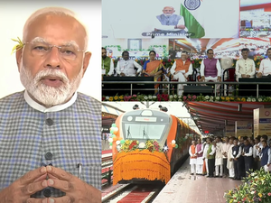 PM Modi flags off six Vande Bharat trains, inaugurates projects worth Rs 21,000 crore