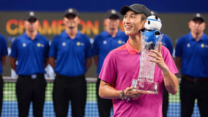 China's Shang Juncheng beats Lorenzo Musetti to claim Chengdu Open title in Chengdu, China, on Tuesday. Photo credit:  ATP Tour