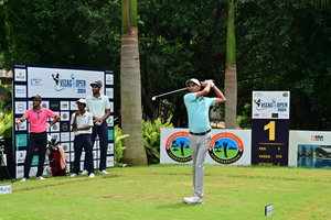 Angad Cheema rises to top with a personal best 10-under 61 on day two of Vizag Open in Visakhapatnam on Thursday. Photo credit: PGTI 