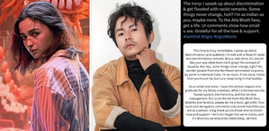 Alia Bhatt's fans send hate messages to Bijou Thaangjam