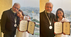 Yami Gautam shares pictures with her father and his National Award for his Punjabi film