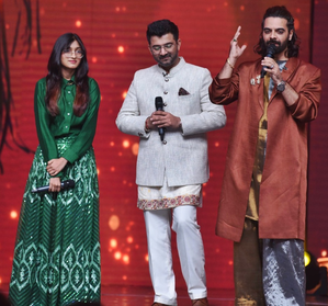 Tanishka surprises her father Sachin Sanghvi of Sachin-Jigar on ‘Sa Re Ga Ma Pa’ set