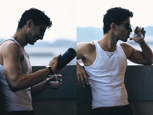 Ishaan Khatter flaunts his toned biceps as he advises fans to stay hydrated