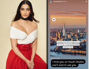 Sonam Kapoor says she misses London: Can’t wait to see you