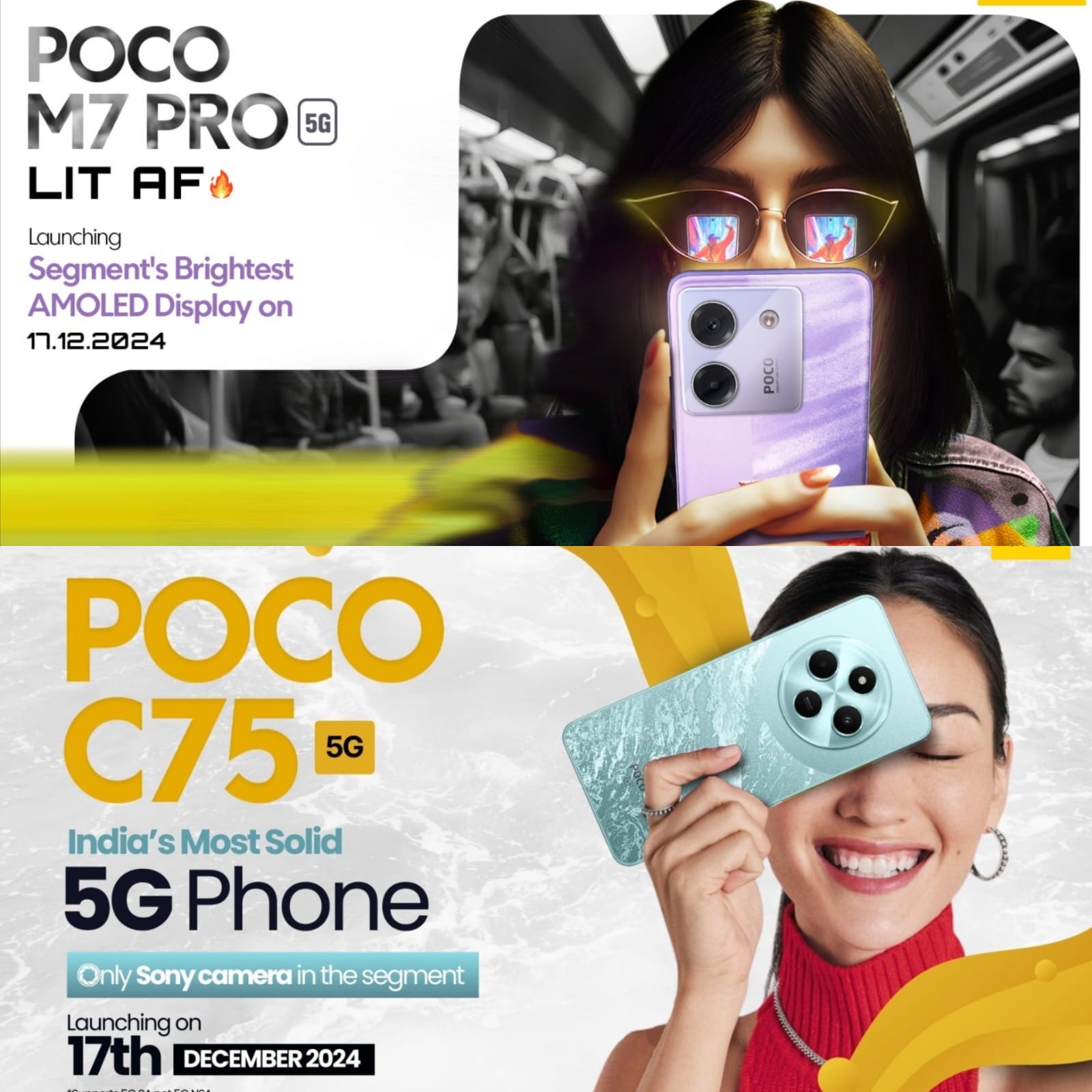 POCO teases launch of M7 Pro and C75 with segment’s leading display and camera