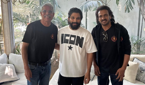 Superstar Allu Arjun meets Kannada star Upendra after release from prison, wishes for his 'UI' film