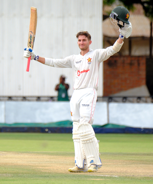 1st Test: Ervine, Bennett hit tons as Zimbabwe post 586; Afghans at 95/2at stumps on Day 2 in Bulawayo on Friday. Photo credit: Zimbabwe Cricket