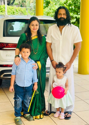 Rishab Shetty celebrates Makar Sankranti with family, shares pictures in traditional attires	