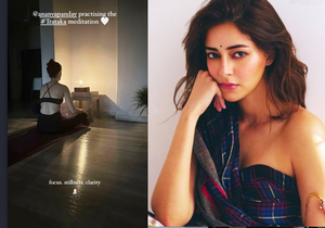 Ananya Panday shares glimpse of herself ding ‘Trataka meditation’ 