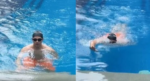 Sidharth Malhotra shares a glimpse of his swim routine	