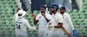 Paras Dogra’s gritty century takes Jammu & Kashmir (J&K) to brink of historic semifinal spot in the Ranji Trophy season in Pune on Tuesday.  