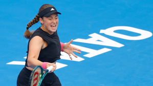 Ostapenko powers past Paolini in Doha for 12th Top 5 win in the Qatar Open in Doha on Wednesday. Photo credit: WTA