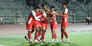 Debutant Rodriguez's late equaliser steals draw for Aizawl FC against Churchill Brothers in a match of the I-League 2024-25 at the Rajiv Gandhi Stadium, in Aizawl on Monday. Photo credit: I-League