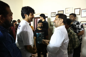 Sivakarthikeyan visits Soori’s 'Maaman' set in Trichy