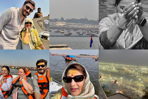 Sonali Bendre and family visit the Maha Kumbh: Little moments, big memories 