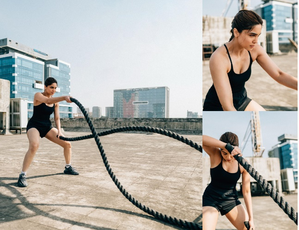 Sharvari prepares for 'Alpha' with intense battle ropes training