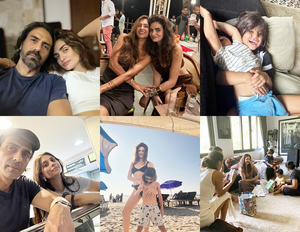 Gabriella Demetriades shares 'little moments in the chaos' with beau Arjun Rampal