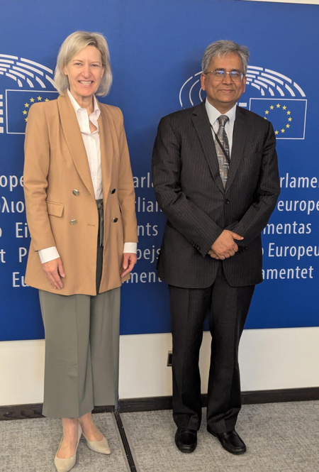 India-EU ties in focus: Ambassador Saurabh Kumar meets MEP Angelika Niebler