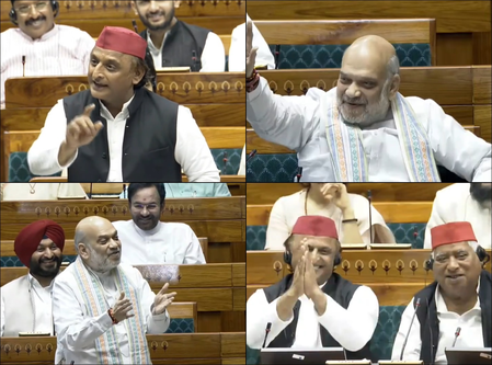 Amit Shah & Akhilesh Yadav’s lighter exchange in LS over party president