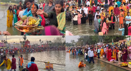 Chaiti Chhath Puja: Devotees in Bihar celebrated 'Sandhya Arghya' with great enthusiasm 