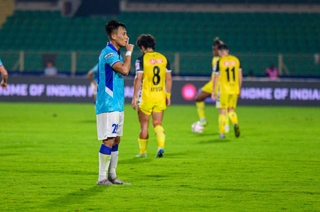 FC Goa fight two-goal deficit against Bengaluru in semifinal second leg in the Indian Super League (ISL) at the Jawaharlal Nehru Stadium in Fatorda, Goa. on Sunday.  Photo credit: ISL